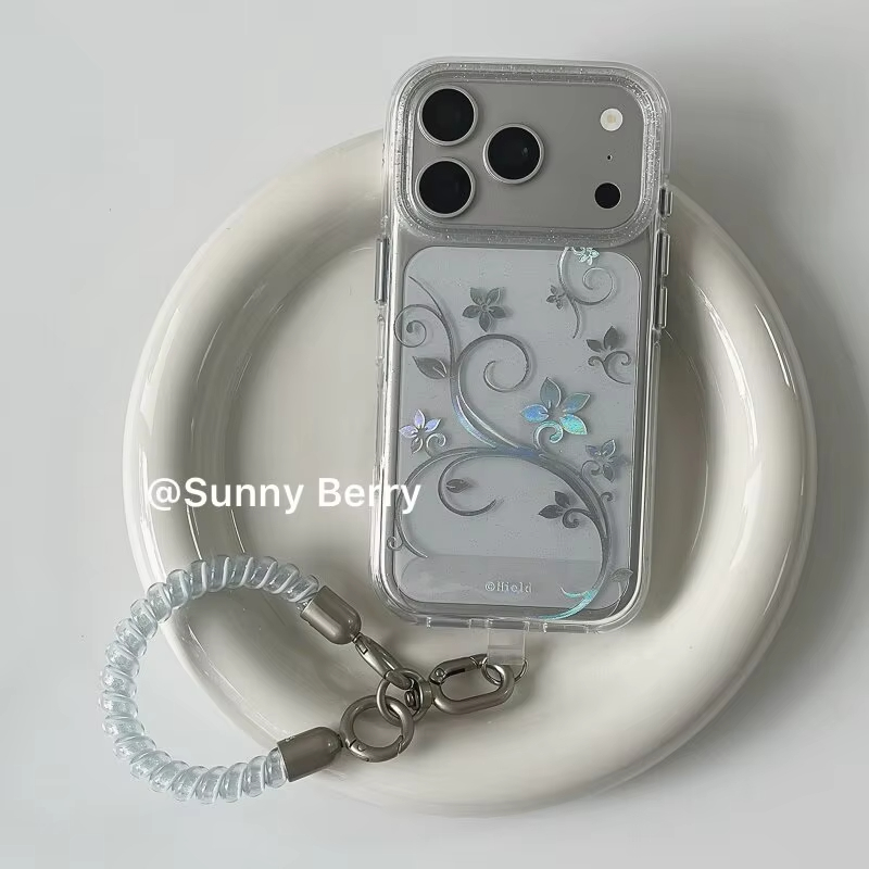 Phone Cases Mous - Fashion Simple Flower Vine Y2K Glitter