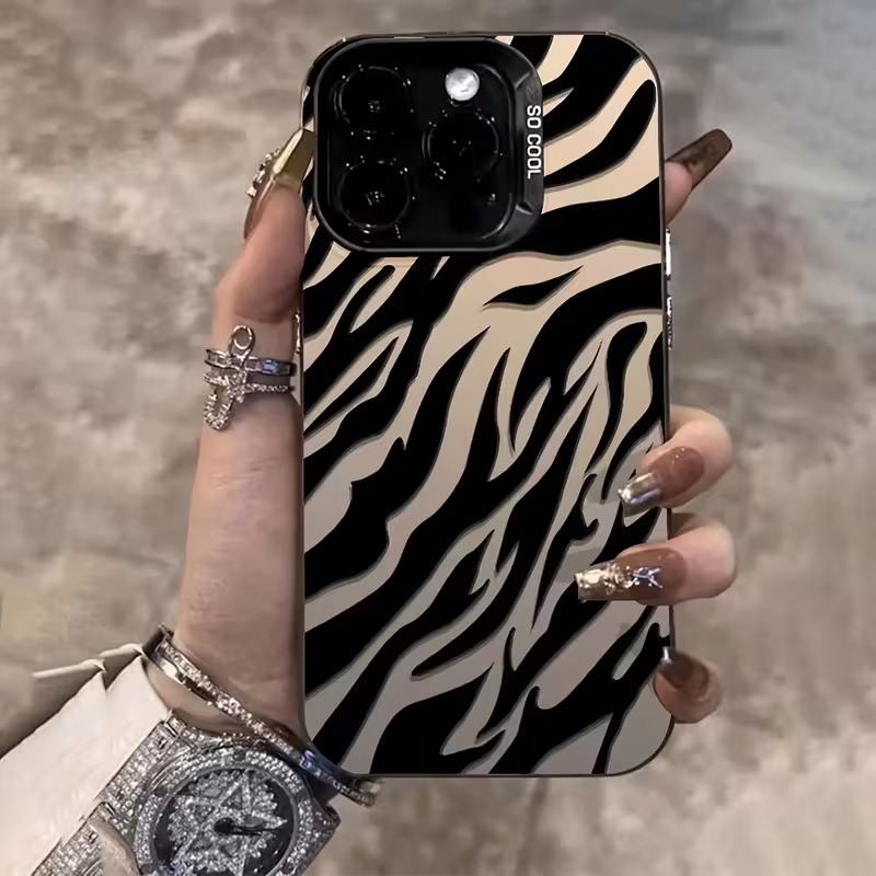 Phone Cases Mous - Zebra Pattern Black Advanced IMD Shockproof