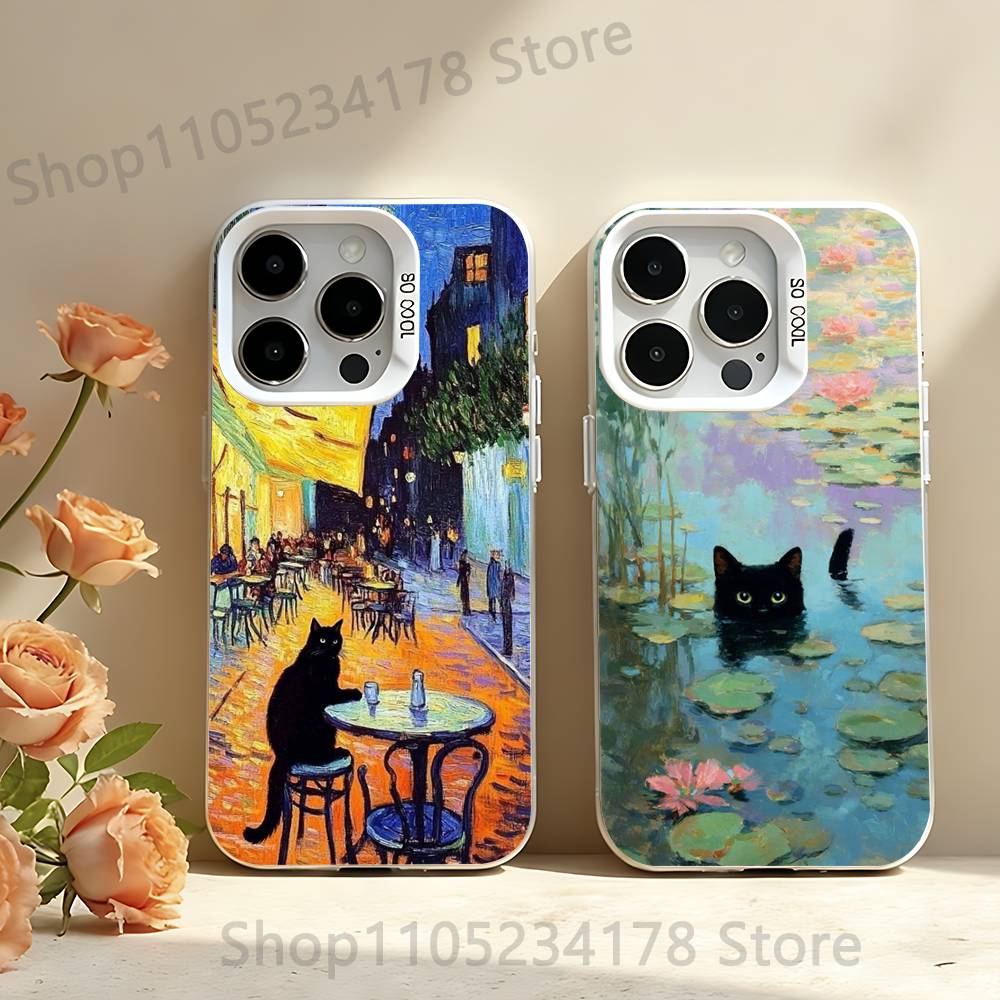 Phone Cases Quirky - Funny Art Matisse Monet Black Cat