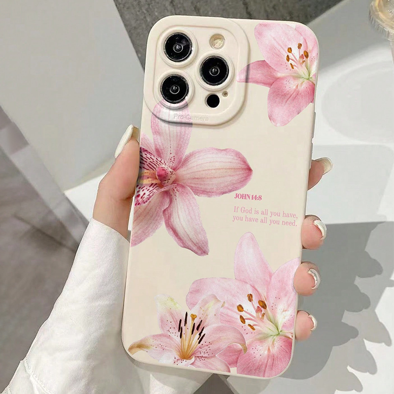 Blue Floral Painted Silicone I - Phone Cases Mous ulasan dan harga