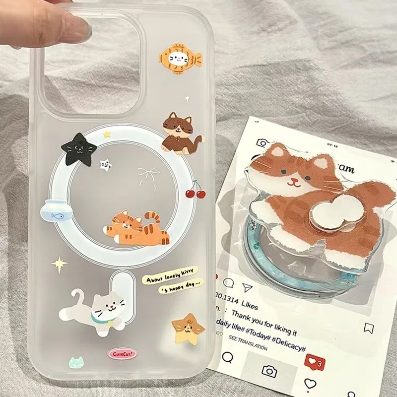 Simple Cartoon Funny Cute Cat  - Phone Cases Quirky ulasan dan harga