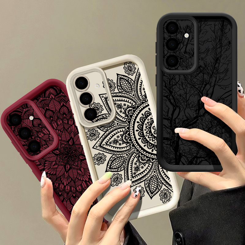 Retro Flower Totem Pattern Cas - Phone Cases A14 Samsung ulasan dan harga