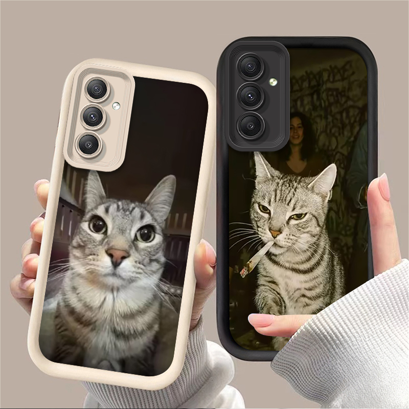 Trendy Cat Smoking Phone Case  - Phone Cases A14 Samsung ulasan dan harga