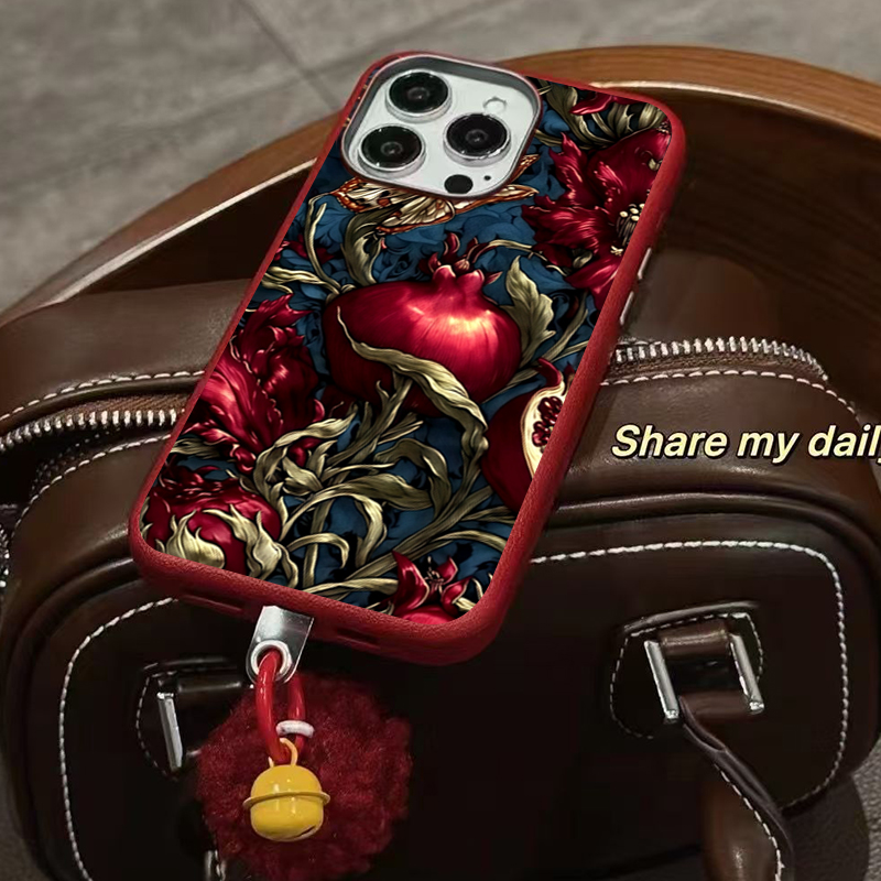 Vintage Pomegranate TPU Art Ph - Phone Cases Vintage ulasan dan harga