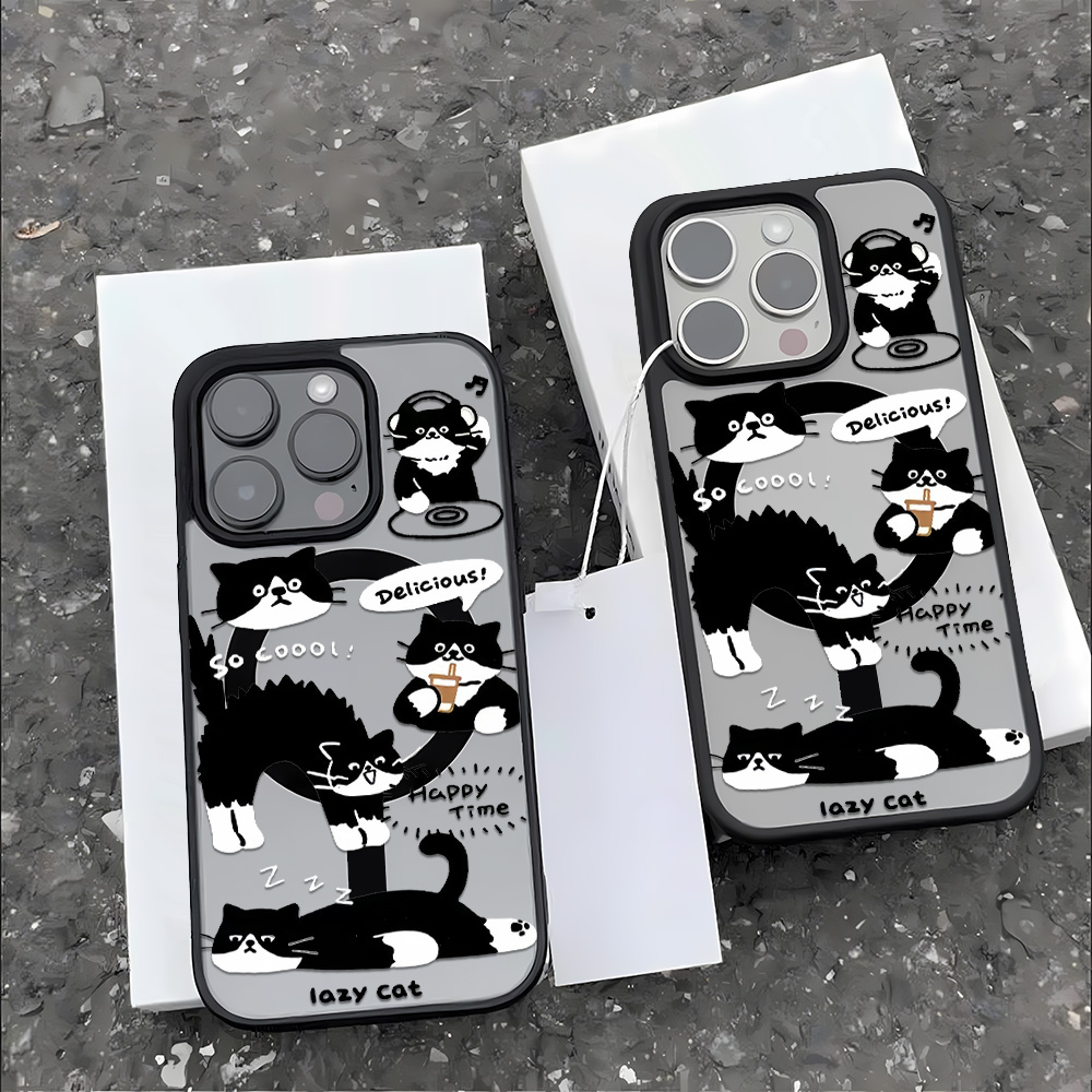Funny Black Cat Wireless Charg - Phone Cases Quirky ulasan dan harga