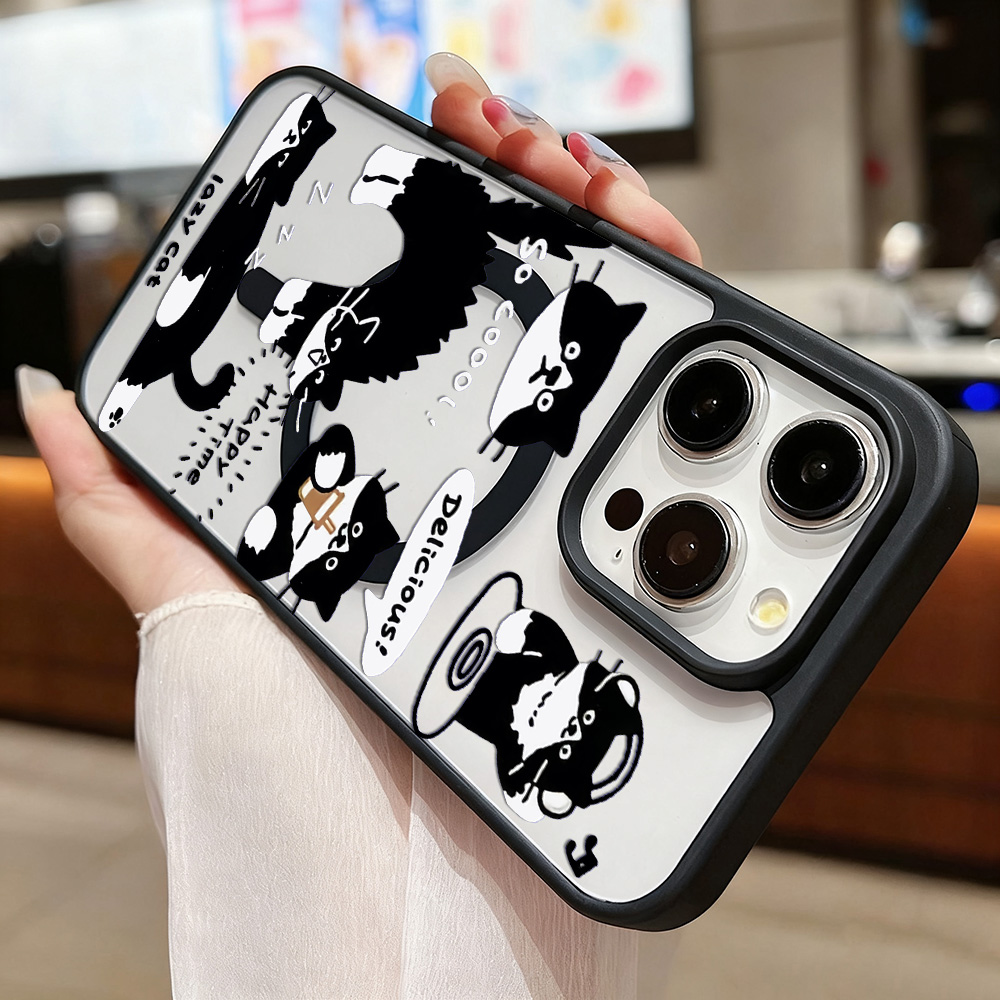 Funny Black Cat Wireless Charg - Phone Cases Quirky ulasan dan harga