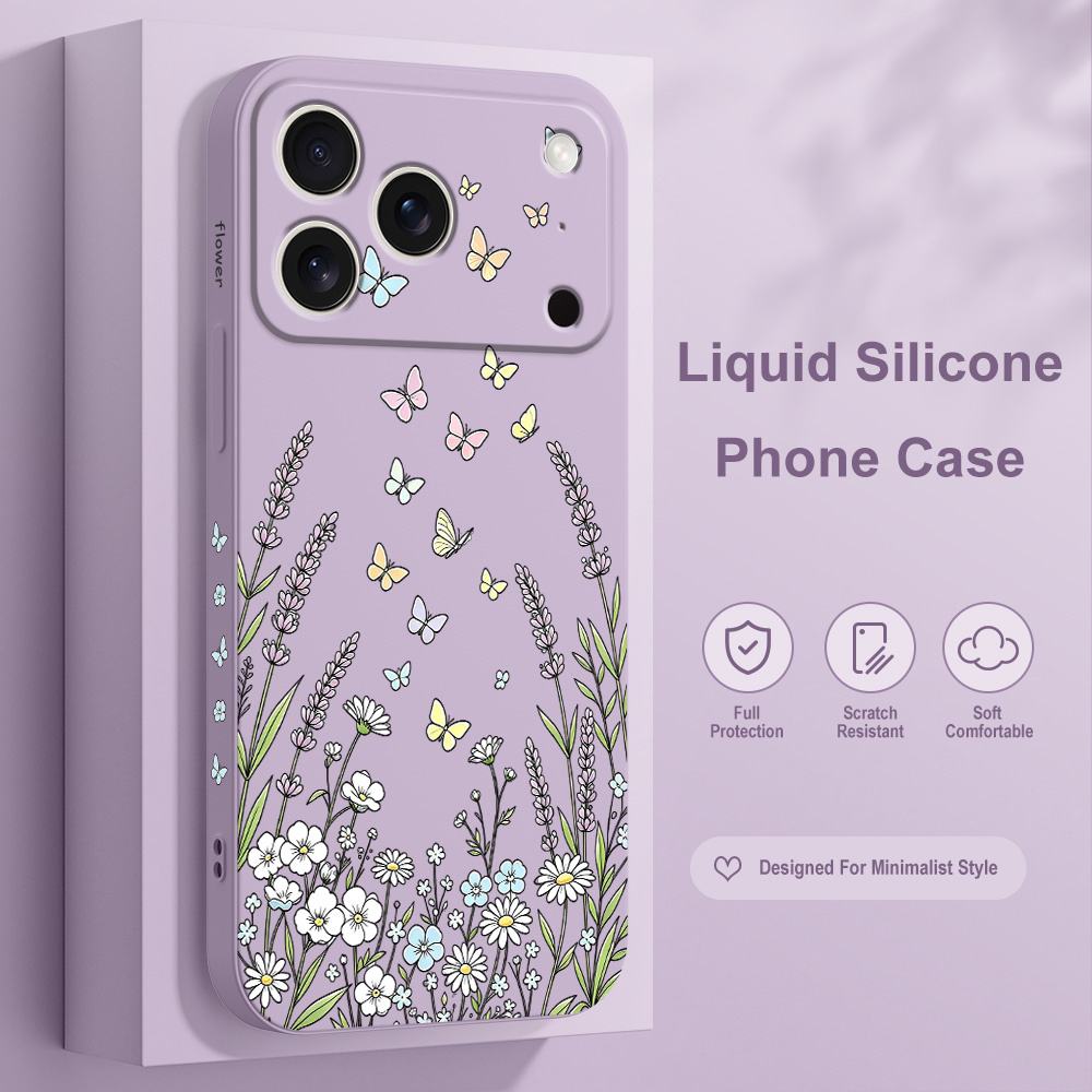 Grass Butterfly Phone Case For - Silicone Liquid Case ulasan dan harga