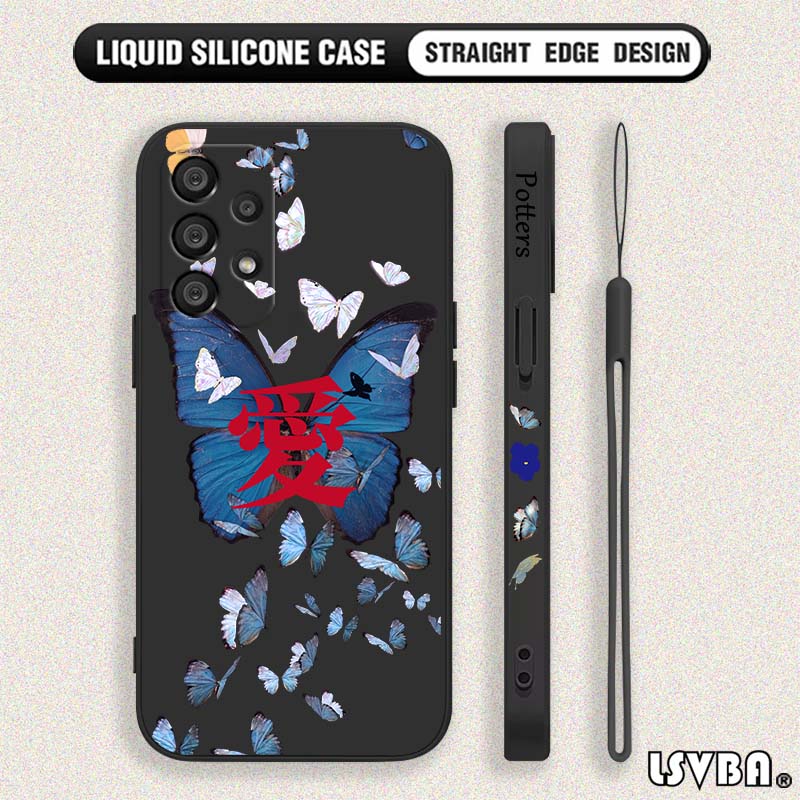 Blue butterfly fashion For Sam - Silicone Liquid Case ulasan dan harga