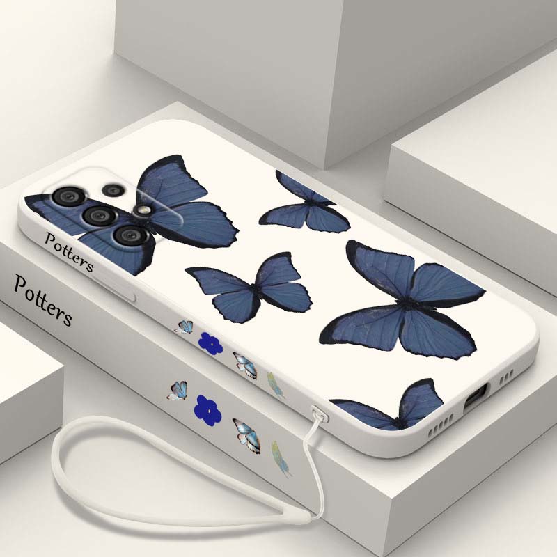 Blue butterfly fashion For Sam - Silicone Liquid Case ulasan dan harga