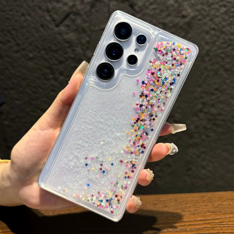 Dynamic Colorful Stars Quicksa - Silicone Liquid Case ulasan dan harga