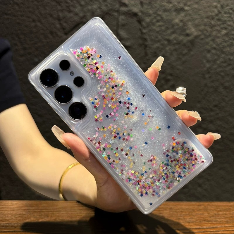 Dynamic Colorful Stars Quicksa - Silicone Liquid Case ulasan dan harga