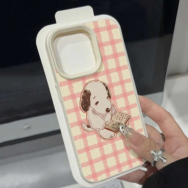 Cute Vintage Book Dog Litchi P - Phone Cases Vintage ulasan dan harga