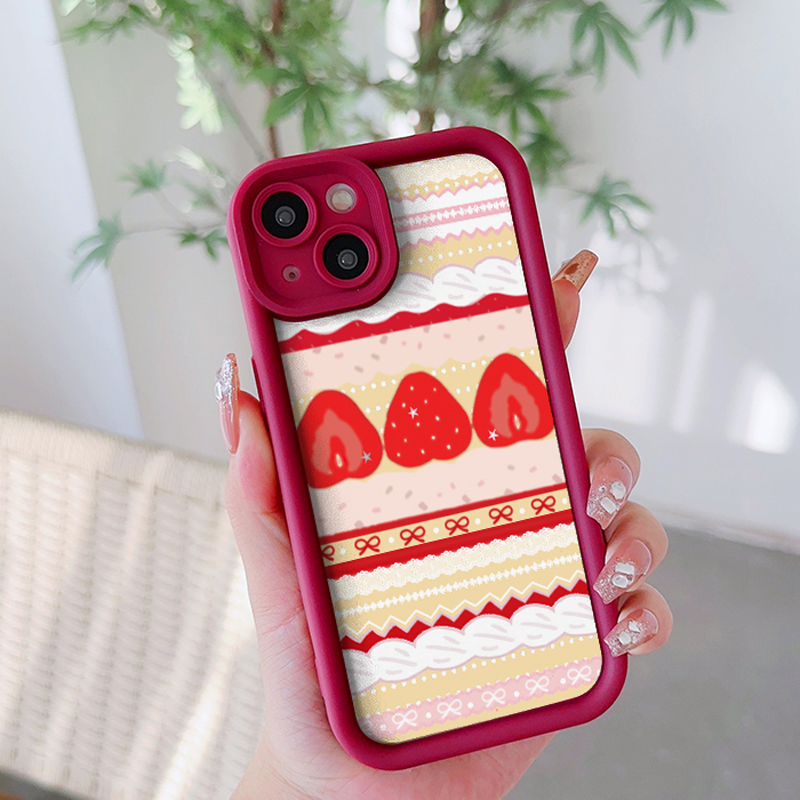 Cute Cream Strawberry Cherry M - Phone Cases Motorola Edge 2025 ulasan dan harga