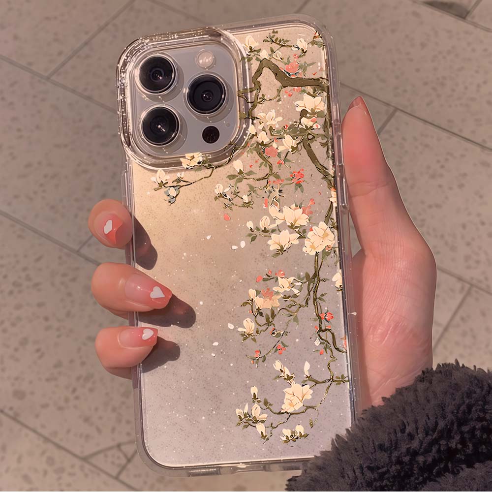 Vintage Magnolia Flower glitte - Phone Cases Vintage ulasan dan harga
