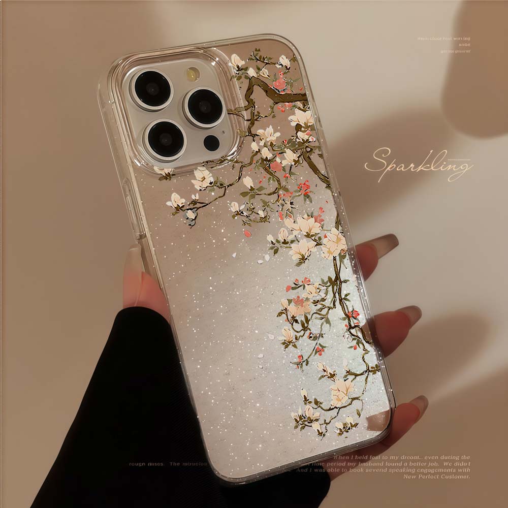 Vintage Magnolia Flower glitte - Phone Cases Vintage ulasan dan harga