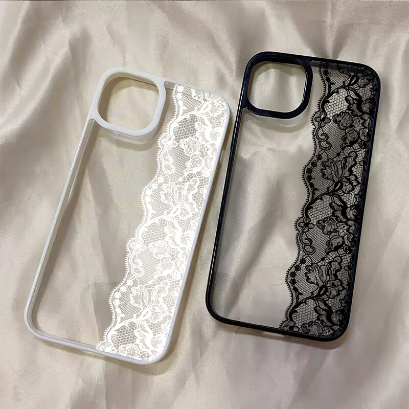 Vintage Scalloped Lace Clear P - Phone Cases Vintage ulasan dan harga