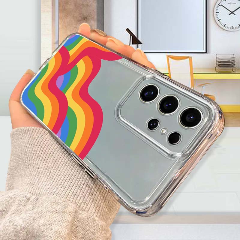 Colorful Rain Bow Art For Sams - Phone Cases A14 Samsung ulasan dan harga