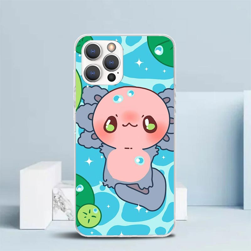 Cute Axolotl Kawaii Soft Cover - Phone Cases That Fit Iphone 16E ulasan dan harga