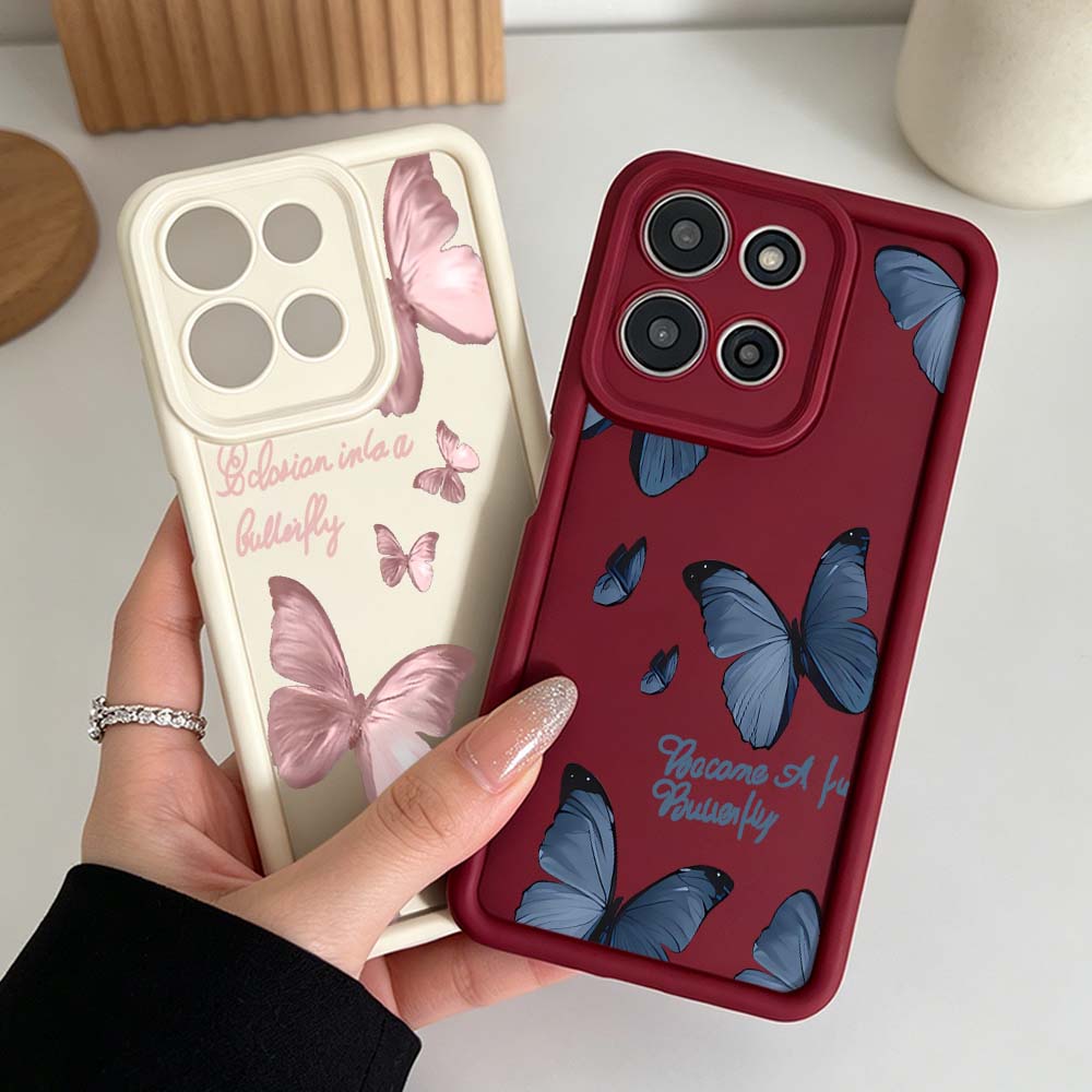 Retro Butterfly pattern Cover  - Phone Cases Motorola Edge 2025 ulasan dan harga