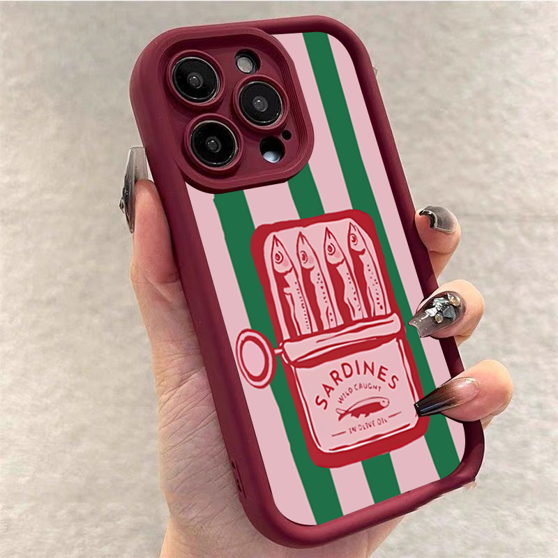Funny Sardine Can Retro Stripe - Phone Cases Quirky ulasan dan harga