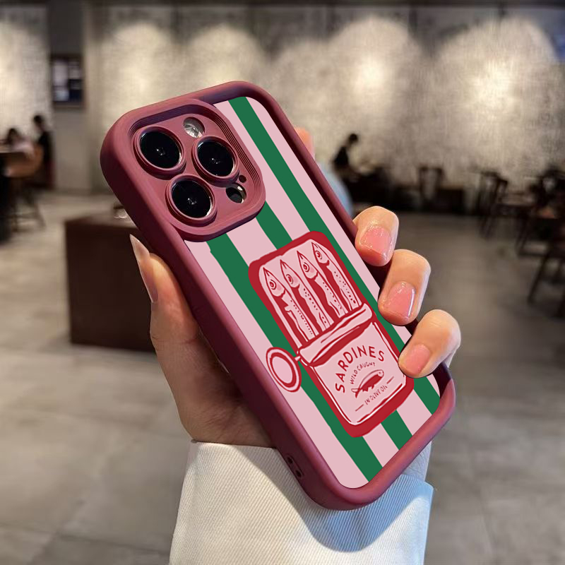 Funny Sardine Can Retro Stripe - Phone Cases Quirky ulasan dan harga