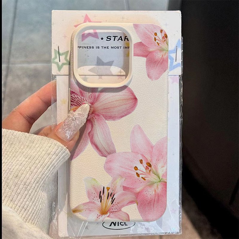 Pink Lily Lychee Texture Phone - Phone Cases For Samsung S22 ulasan dan harga
