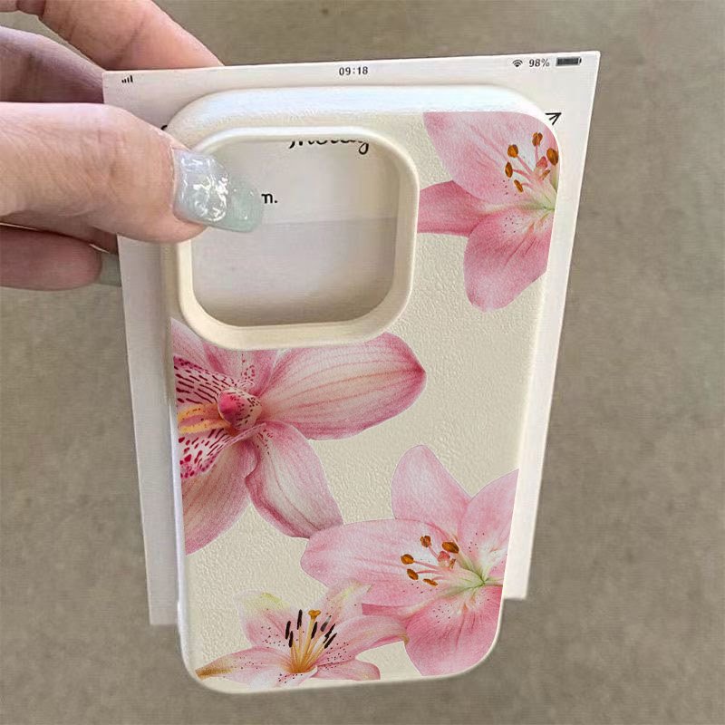 Pink Lily Lychee Texture Phone - Phone Cases For Samsung S22 ulasan dan harga