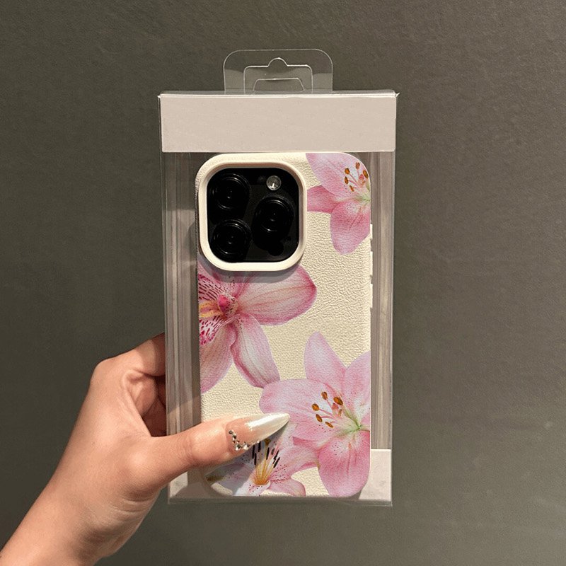 Pink Lily Lychee Texture Phone - Phone Cases For Samsung S22 ulasan dan harga