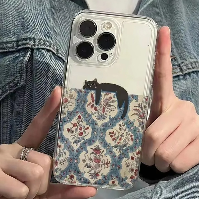 Retro Black Cat Pattern Vintag - Phone Cases Vintage ulasan dan harga