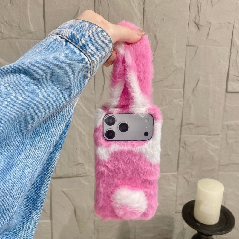 Cute Rabbit Design Fluffy Phon - Phone Cases For Iphone 15 ulasan dan harga