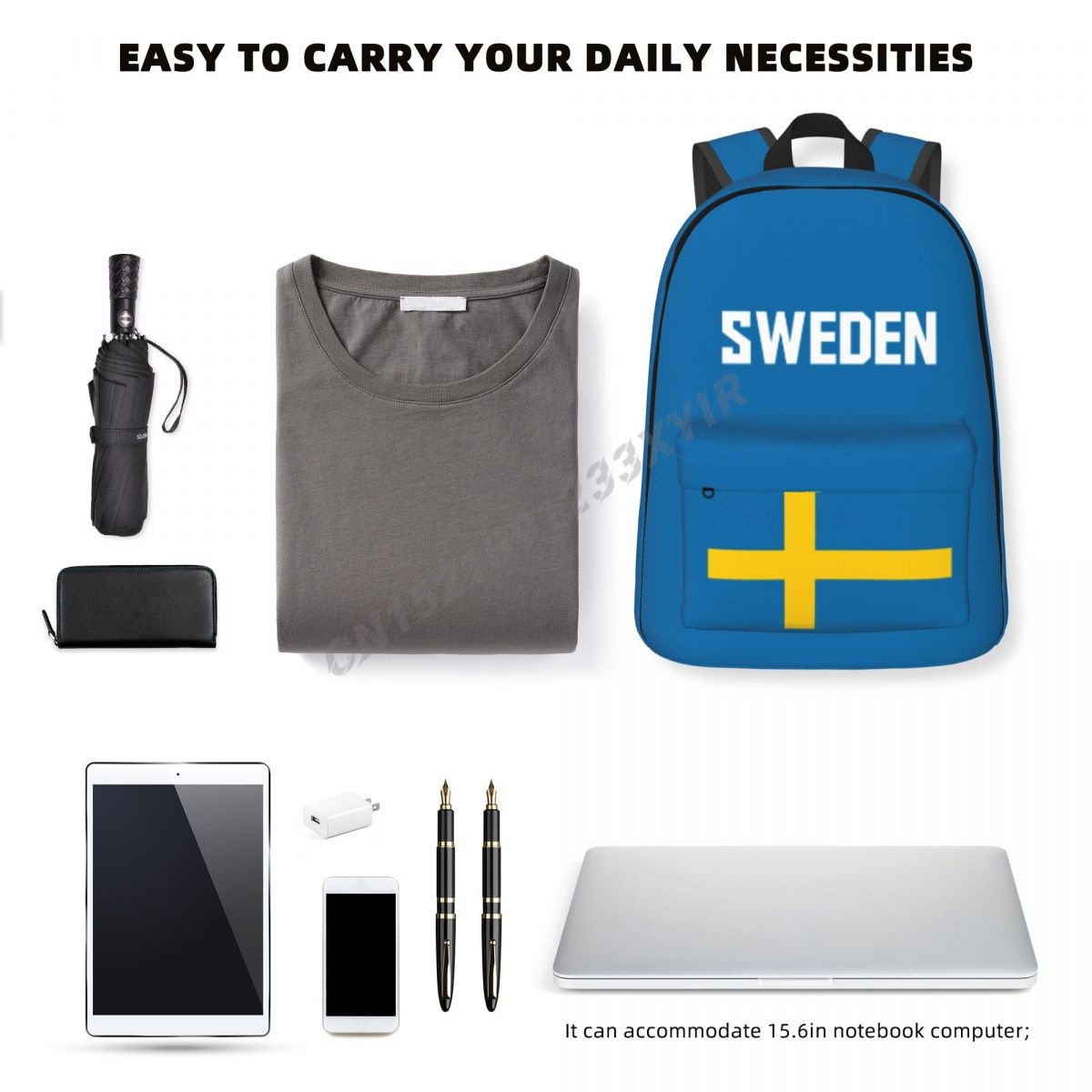 Unisex Backpack Sweden Flag Sw - Phone Cases Sweden ulasan dan harga