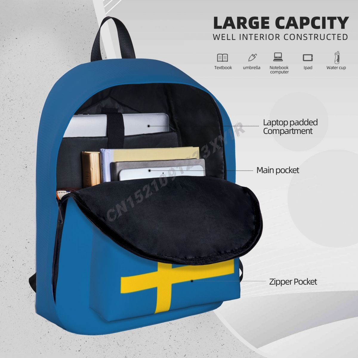 Unisex Backpack Sweden Flag Sw - Phone Cases Sweden ulasan dan harga
