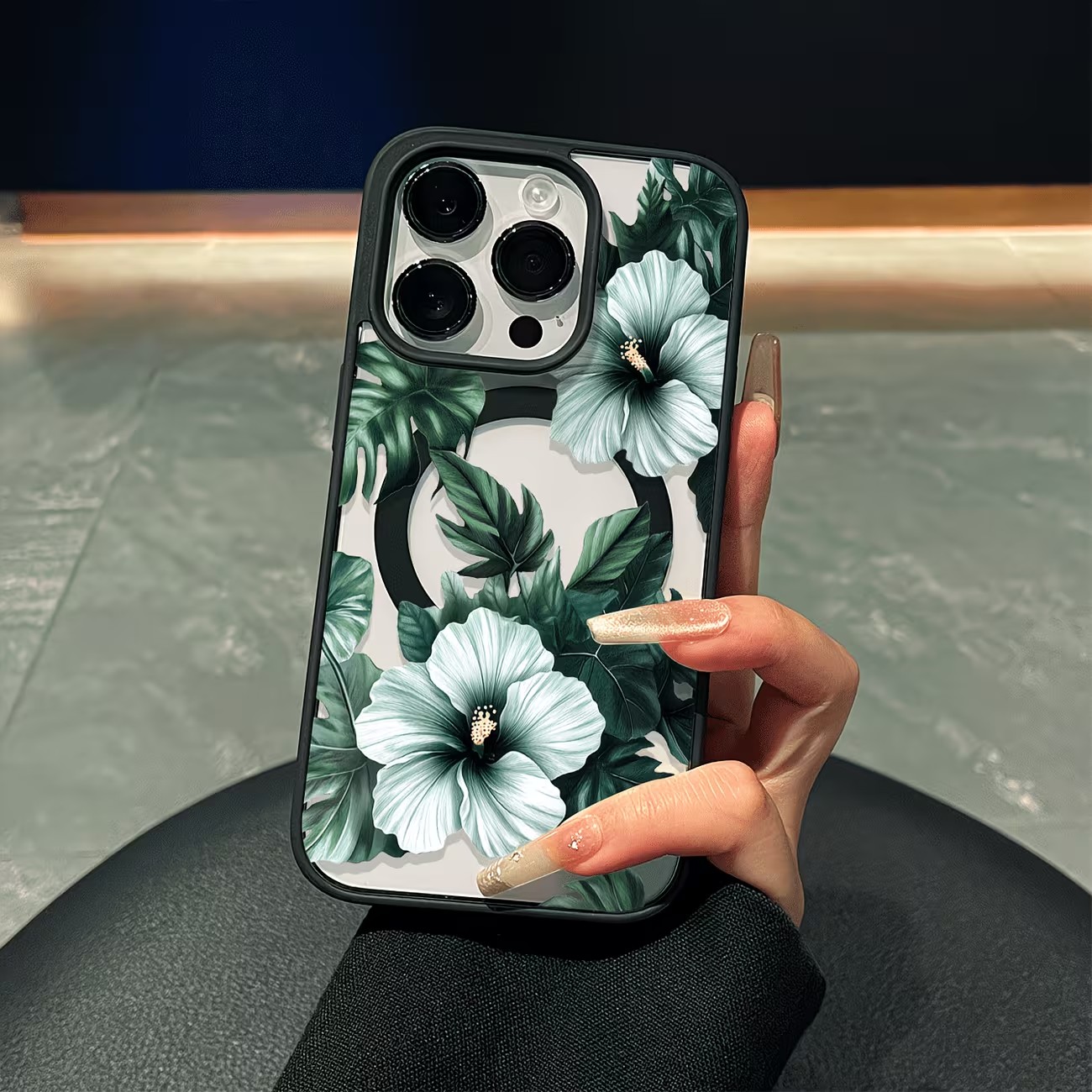 Green Floral Print Phone Case  - Phone Cases Mous ulasan dan harga