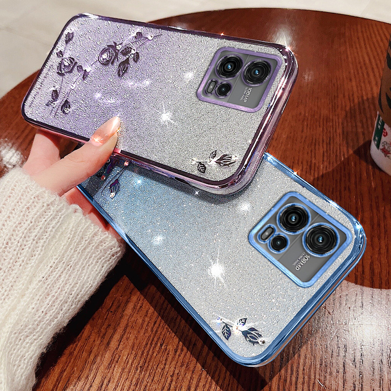 Plating Floral Case for Motoro - Phone Cases Motorola Edge 2025 ulasan dan harga