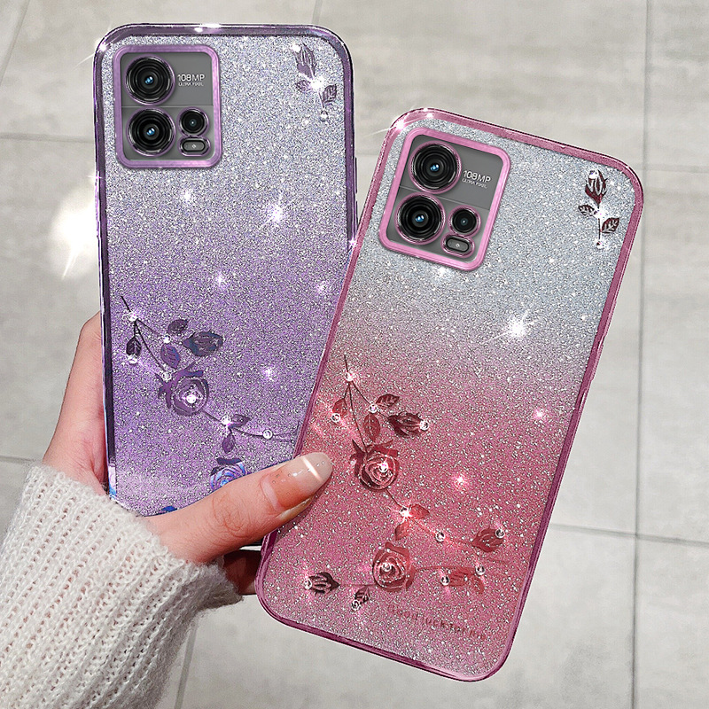 Plating Floral Case for Motoro - Phone Cases Motorola Edge 2025 ulasan dan harga