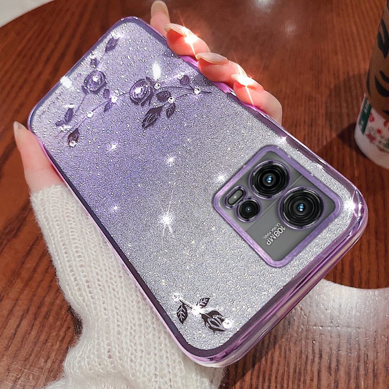 Plating Floral Case for Motoro - Phone Cases Motorola Edge 2025 ulasan dan harga