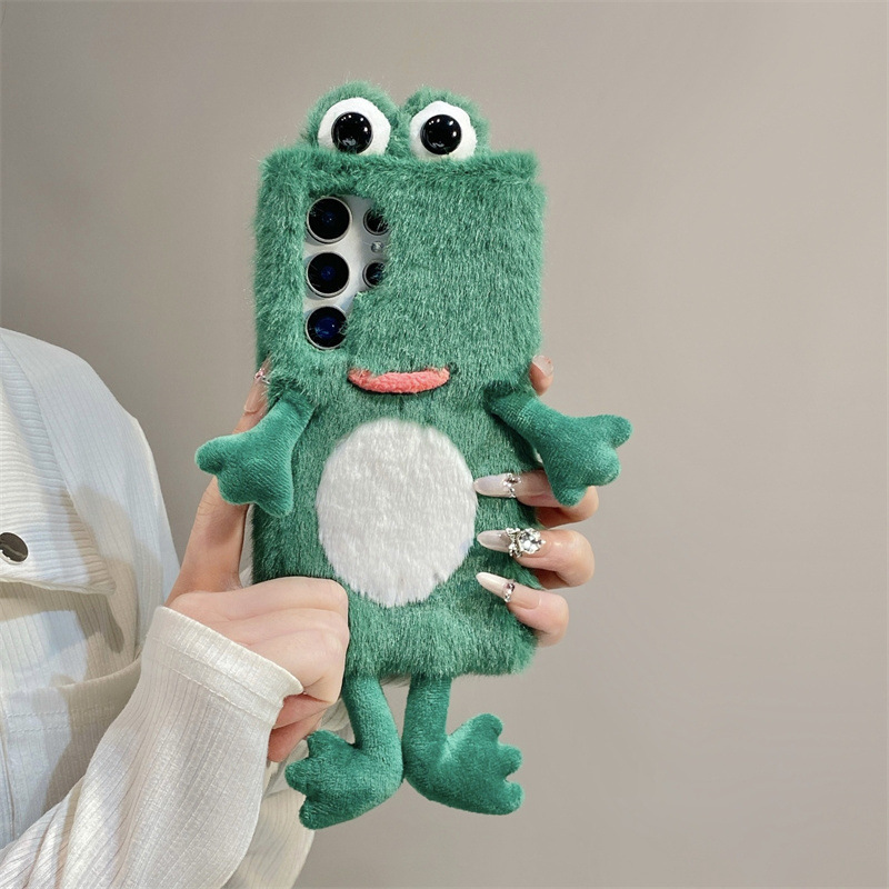 Plush Frog Phone Case, Cute Gr - Phone Cases For Samsung S22 ulasan dan harga
