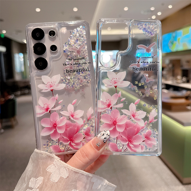 Glitter Rhinestone Quicksand C - Silicone Liquid Case ulasan dan harga
