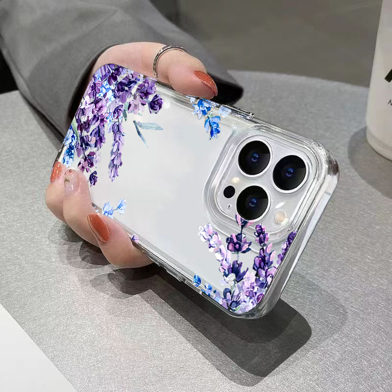 Purple Flower Soft TPU Phone C - Phone Cases Bulk ulasan dan harga
